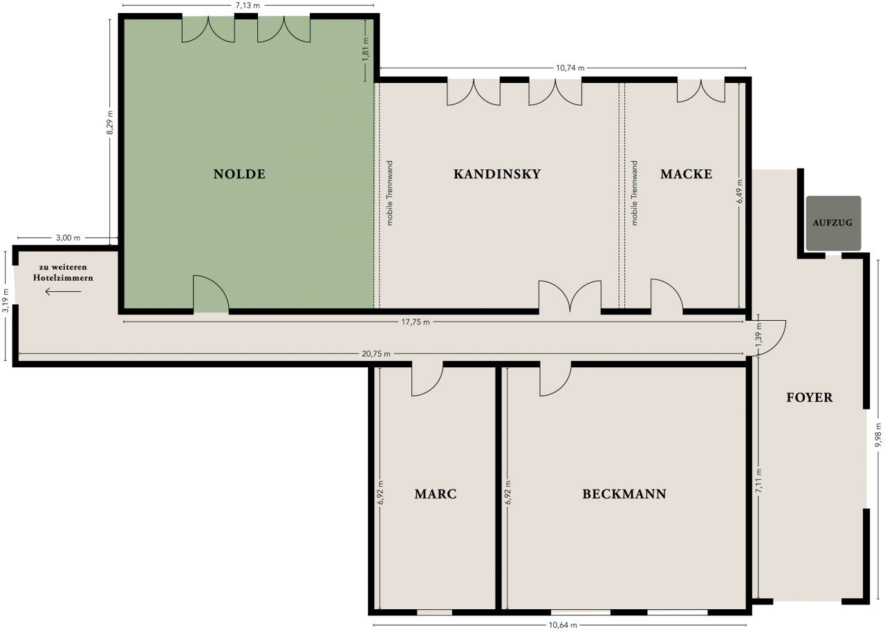 
Nolde
Bis 36 Personen | 57 m²

