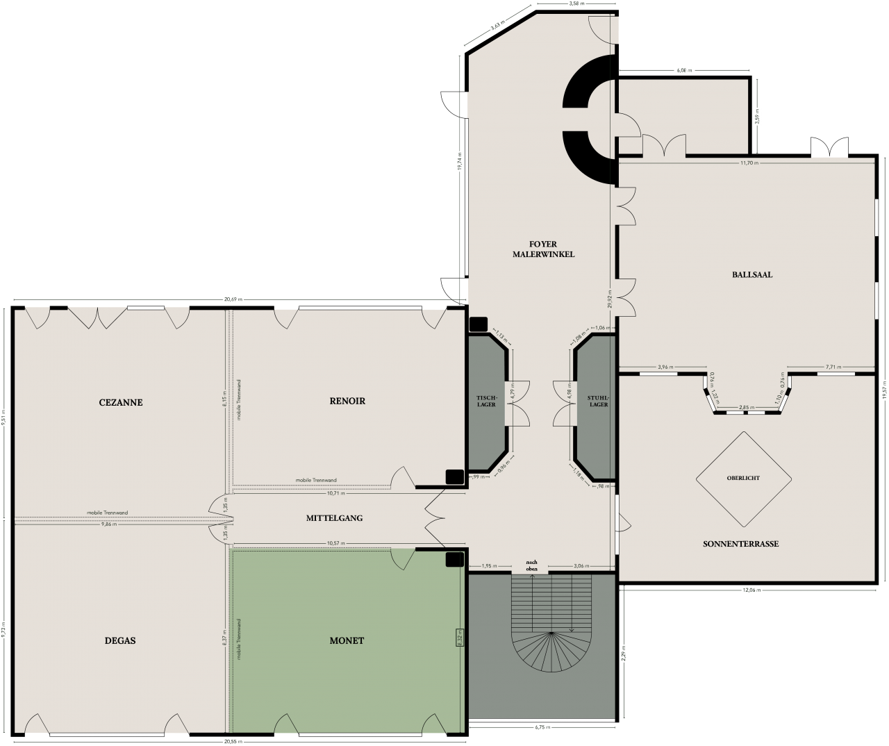 
Monet
Bis 60 Personen | 85 m²


