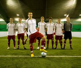 Fußballmannschaft Soccerhalle