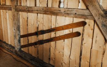 Detailaufnahme Holzski