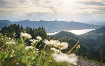 Blick vom Berg auf den Schliersee