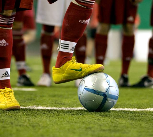 Fußballer auf Soccerplatz